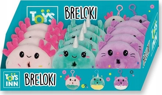 Picture of Stnux Brelok Donut pluszowy mix 12szt display