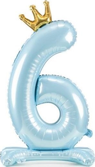 Изображение Stojcy balon foliowy 6 bkitny 84cm