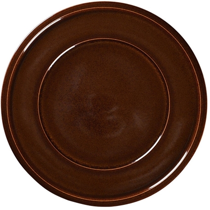 Изображение STONE Talerz paski r. 32 cm bursztynowy
