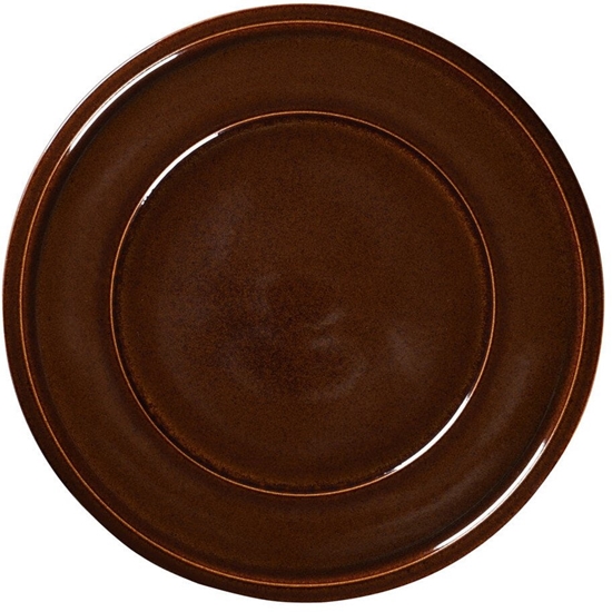 Изображение STONE Talerz paski r. 32 cm bursztynowy
