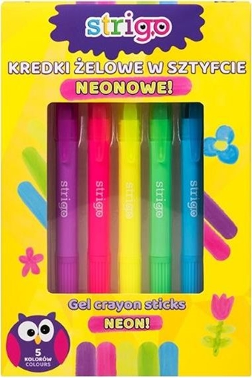 Picture of Strigo Kredki elowe neonowe 5 kolorów STRIGO
