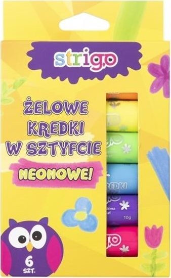 Picture of Strigo Kredki wiecowe neonowe 6szt STRIGO