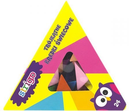 Attēls no Strigo Kredki wiecowe Trójktne 24 Sztuki (278593)