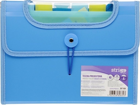 Picture of Strigo Teczka A5 Vfile z 6 przekadkami niebieska STRIGO