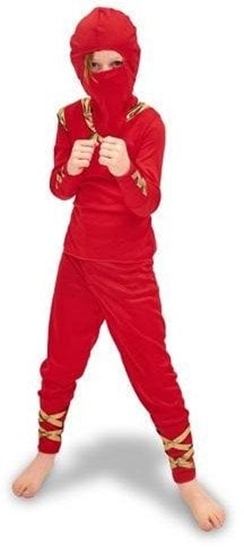 Picture of Strój Ninja czerwony rozm. 116-128 cm