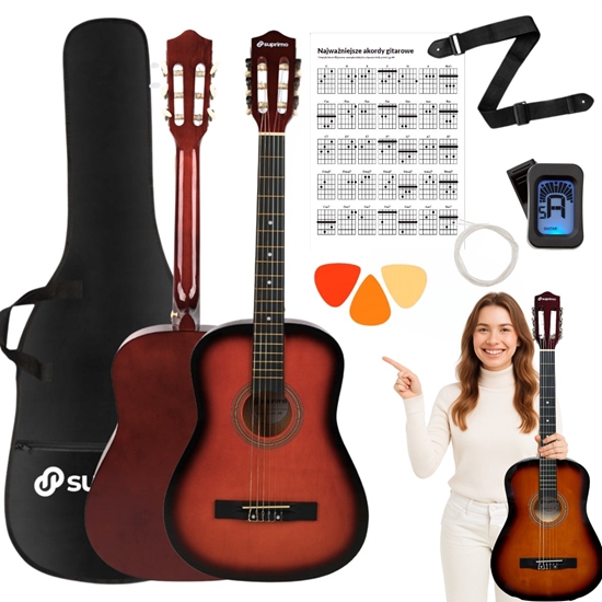 Picture of SUPRIMO CGS3 SB gitara klasyczna 4/4 sunburst do n