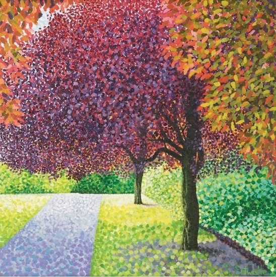 Picture of Susan Entwistle Karnet z kopert Czerwona winia