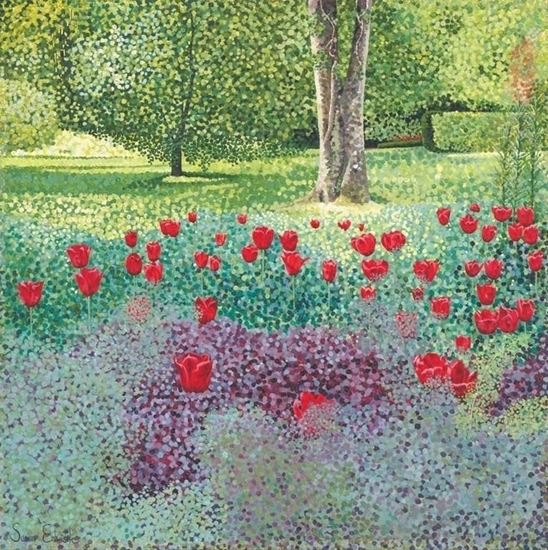 Picture of Susan Entwistle Karnet z kopert Tulipany w ogrodzie