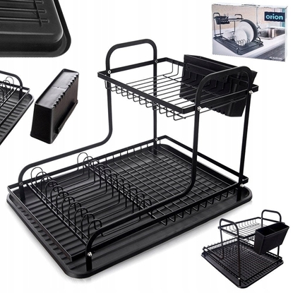 Изображение Suszarka na naczynia czarna 2-poziomowa RADKA 42,5x32x29 cm