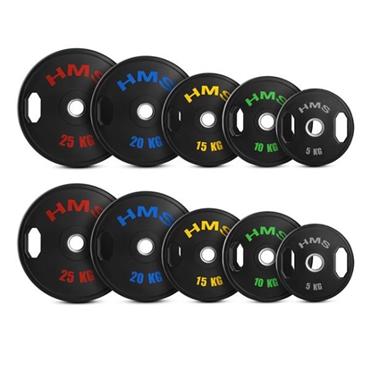 Picture of Svaru diski TOG SET RUBBERIZING OLYMPIC PLATES 2 x 5 - 25 KG (150 KG) HMS