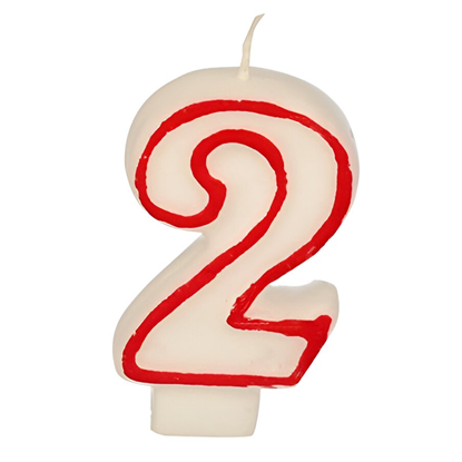 Picture of Svecīte dzimšanas dienas 2 balta