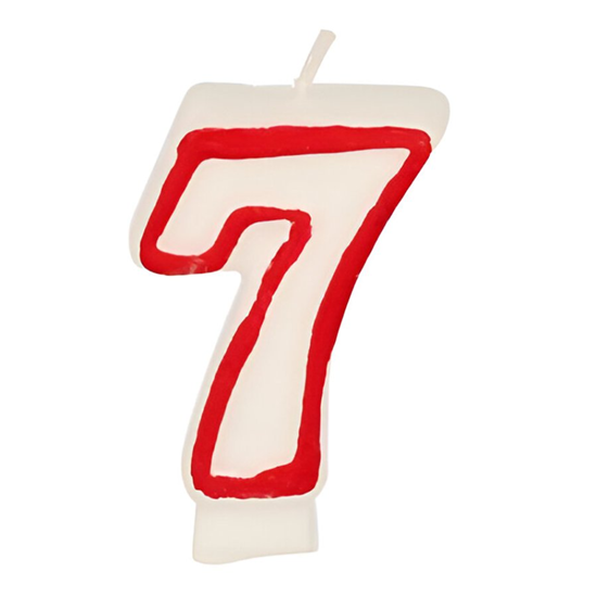 Изображение Svecīte dzimšanas dienas 7 balta