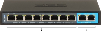 Attēls no Switch BCS SWITCH POE BCS-B-SP08G02G 8-PORTOWY BASIC
