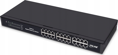 Picture of Switch InLine InLine® Gigabit Network Switch 24-Port, 1Gb/s, 19" 1U, metal, fanless