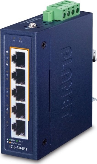 Picture of Switch Planet PLANET 10/100/1000T 802.3at PoE + Nie zarzdzany Gigabit Ethernet (10/100/1000) Obsuga PoE Niebieski