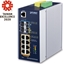 Picture of Switch Planet PLANET IP30 DIN-rail Industrial L3 8P Zarzdzany Gigabit Ethernet (10/100/1000) Aluminium, Niebieski