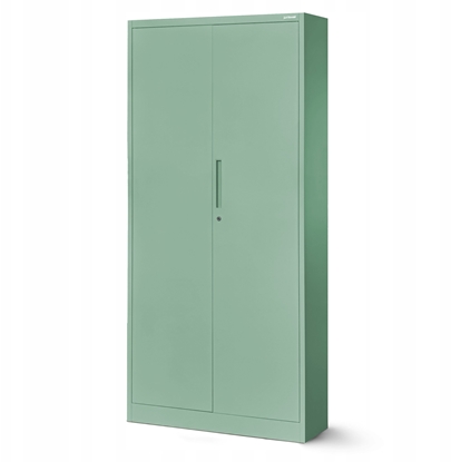 Attēls no Szafa dwudrzwiowa z pókami JAN H, 900 x 1950 x 400 mm, Fresh Style: pastelowy zielony