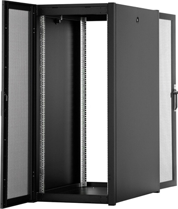 Picture of Szafa Hyperice Szafa sieciowa stojca Hyper Pro 19" 26U rack 600x1000, drzwi przód perforacja, czarny, 1000kg