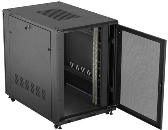 Изображение SZAFA INSTALACYJNA RACK STOJCA 19" 22U 800X1200 CZARNA DRZWI PERFOROWANE LANBERG (FLAT PACK)