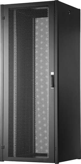 Изображение Szafa sieciowa stojca Hyper Pro 19" 42U rack 800x800, drzwi przód perforacja, czarny, 1000kg