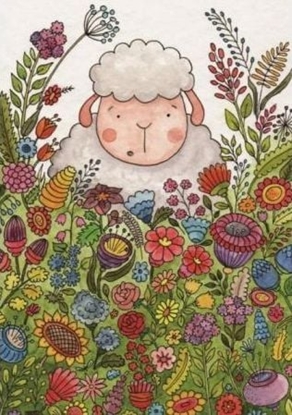 Изображение Szaron Pocztówka z kolorowank - Przypatrzcie si liliom