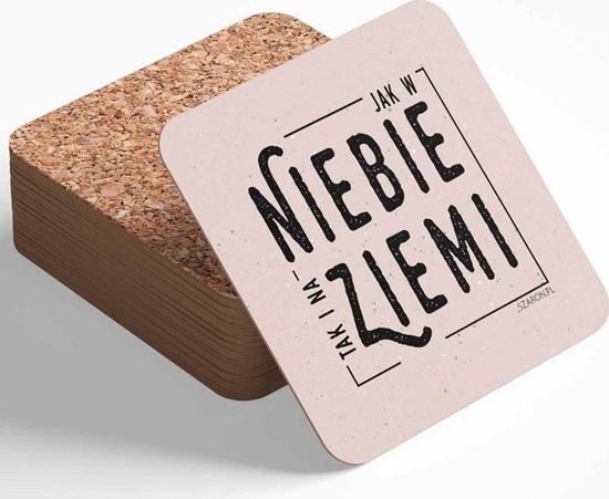 Изображение Szaron Podstawka korkowa - Jak w niebie taki i na ziemi