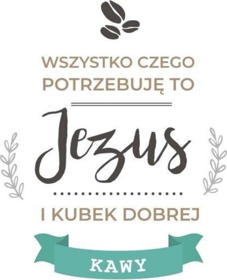 Изображение Szaron Podstawka korkowa - Jezus i kubek kawy