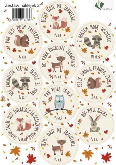 Picture of Szaron Zestaw naklejek - zwierztka