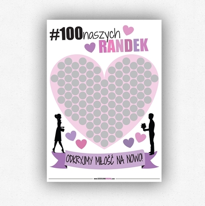 Изображение Szczliwa Rodzina PLAKAT ZDRAPKA DLA PAR 100 NASZYCH RANDEK