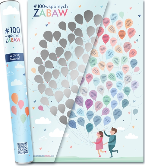 Picture of Szczliwa Rodzina PLAKAT ZE ZDRAPK DLA DZIECI 100 WSPÓLNYCH ZABAW