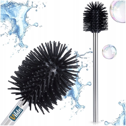 Attēls no Szczotka do toalety silikonowa czarna zapasowa 35 cm