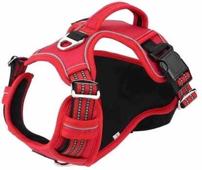 Attēls no Szelki, dla psa, czerwone, materia Oxford, M, ob.szyi 39-55cm/ob.klatki 40-72cm