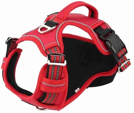 Picture of Szelki, dla psa, czerwone, materia Oxford, M, ob.szyi 39-55cm/ob.klatki 40-72cm