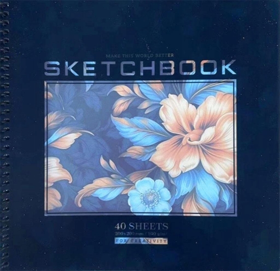 Изображение Szkicownik 200x200/40K gadki Kwiaty FRESH