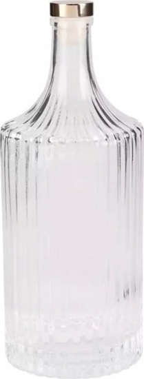 Picture of Szklana butelka 1L ze zotym korkiem Karafka w stylu Vintage