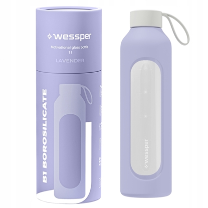 Изображение Szklana butelka Wessper B1 Borosilicate 1000ml Lavender  (WES260-VI-NEW)