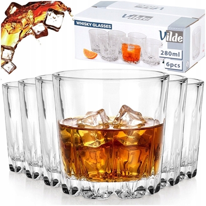 Attēls no Szklanki do whisky 280 ml 6 szt.