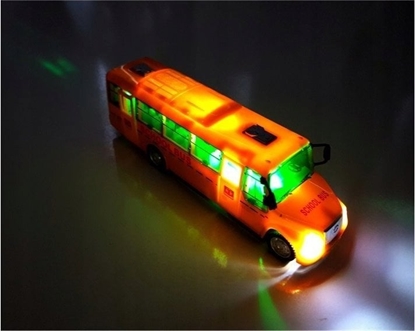 Attēls no Szkolny Autobus z Nacigiem wiatami i Dwikami Otwierane Drzwi