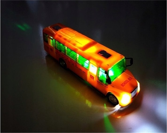 Изображение Szkolny Autobus z Nacigiem wiatami i Dwikami Otwierane Drzwi