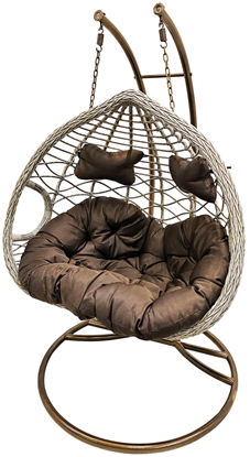 Attēls no Šūpuļkrēsls dubultais  ar spilvenu, max 300kg