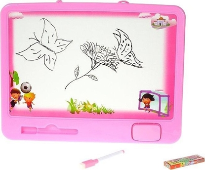 Изображение Tablica dwustron., czarna z kred, biaa z flamas.