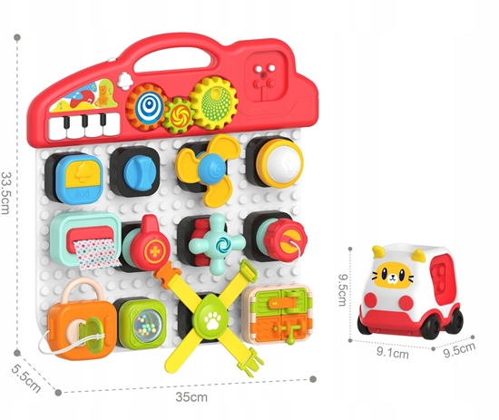 Picture of Tablica sensoryczna muzyczna z klockami