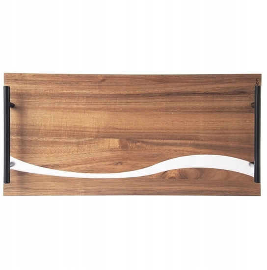 Изображение Taca do serwowania drewniana z uchwytami RIVER 42x20x4,5 cm