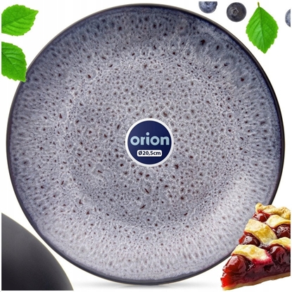 Изображение Talerz deserowy ceramiczny fioletowy GLAZE 20,5 cm