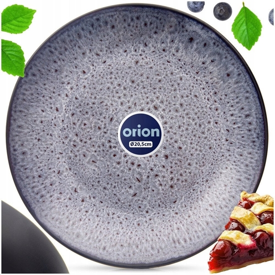 Изображение Talerz deserowy ceramiczny fioletowy GLAZE 20,5 cm