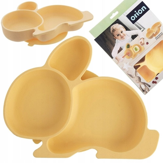 Picture of Talerz dla dziecka silikonowy dzielony óty zajczek 23x18,5x3,5 cm