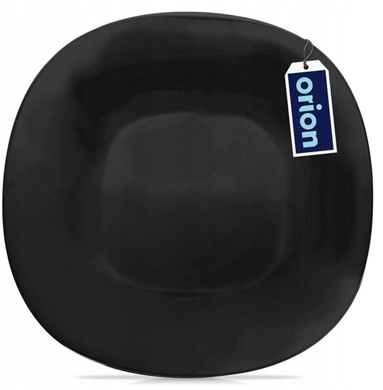 Изображение Talerz obiadowy pytki szklany czarny LUNA 26,5 cm