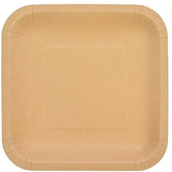 Изображение Talerze papierowe kraftowe 18cm 144szt