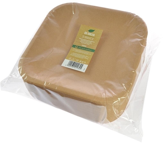 Изображение Talerze papierowe kraftowe 23cm 144szt