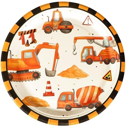 Изображение Talerze papierowe plac budowy 8szt